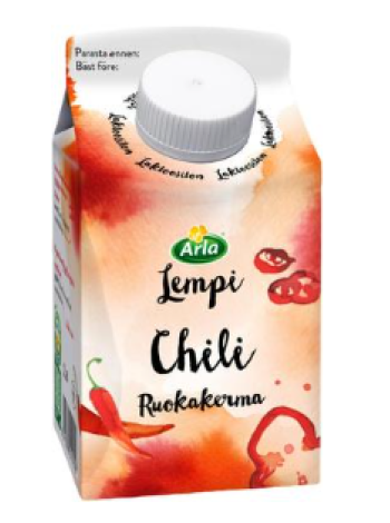 Сливки кулинарные с перцем чили Arla Lempi Chili ruokakerma 2дл без лактозы