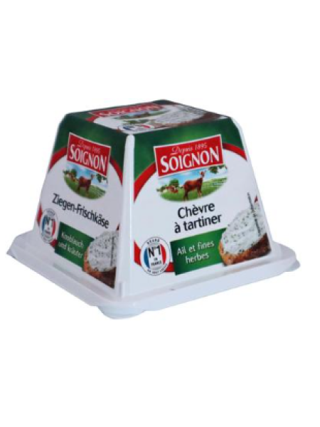Сыр из козьего сыра Cheese Soignon 140 г с чесноком и травами