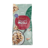 Фруктово-ореховые мюсли Coop Hedelmä & pähkinämysli 750г  