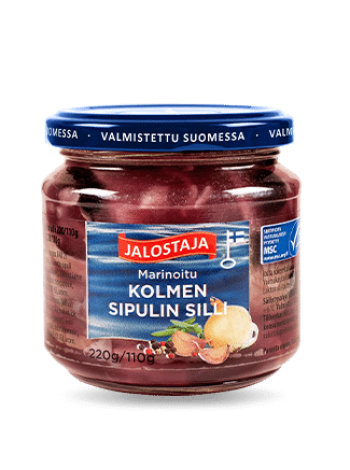 Сельдь маринованная с луком и чесноком Jalostaja marinated 220/110 г