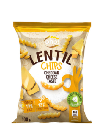 Чечевичные чипсы с сыром Чеддер OHO! Lentil  Cheddar juustuga 100 г
