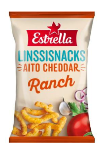 Снеки из чечевицы с сыром чесноком и томатами Estrella 125г