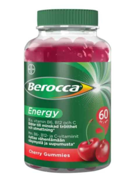 Биологически активная добавка BEROCCA ENERGY СО ВКУСОМ ВИШНИ 60 ШТ