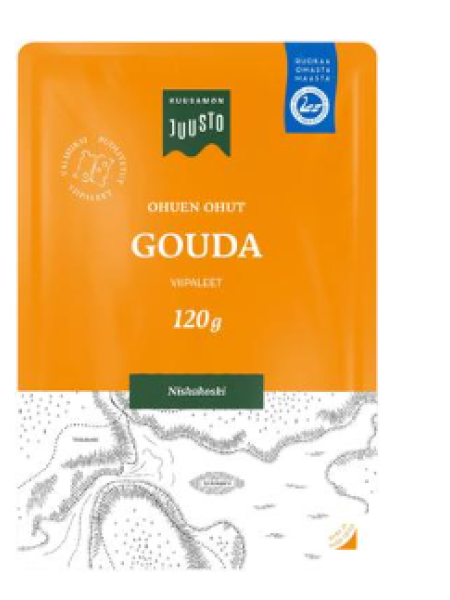 Сыр гауда Kuusamon Juusto Gouda 120г в нарезке