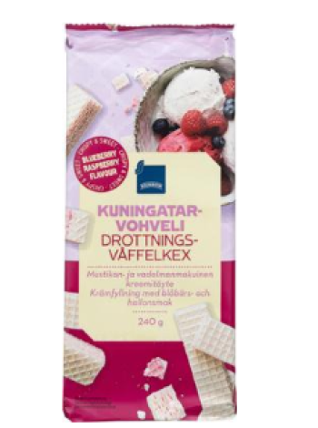 Вафли Rainbow Kuningatarvohveli 240г черника малина
