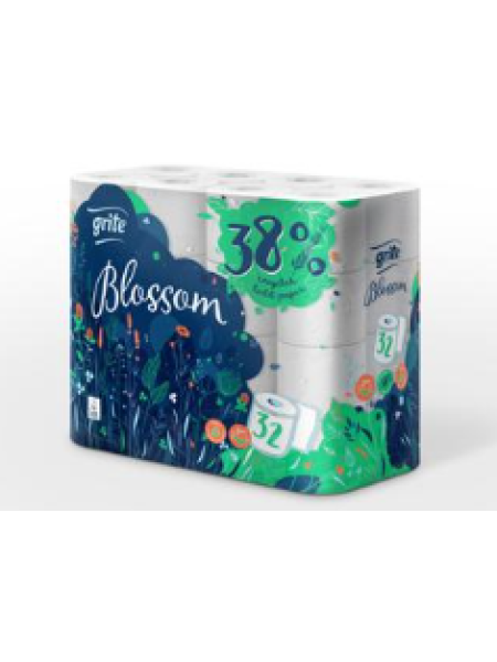 Туалетная бумага GRITE BLOSSOM RECYCLED 32 шт