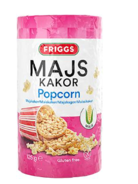 Кукурузные хлебцы Friggs Попкорн 125г без глютена