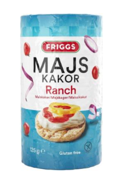 Кукурузные хлебцы с высоким содержанием белка Friggs Gluteeniton Ranch 125г