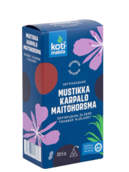 Травяной напиток с черникой и клюквой Kotimaista Mustikka-karpalo-maitohorsma hauduke 22,5г