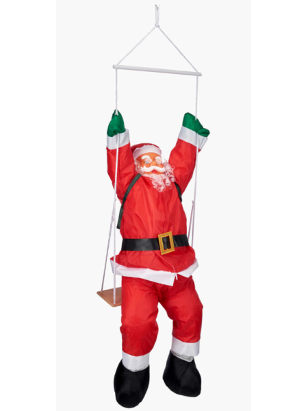 Дед Мороз на качелях Keinuva tonttu 120см