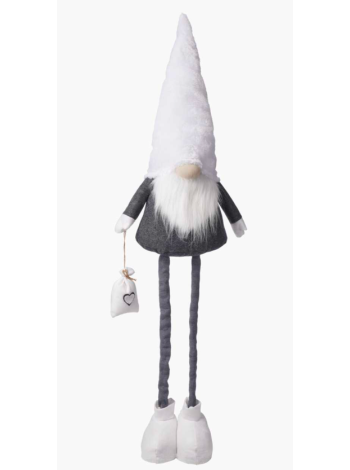 Рождественский Эльф с телескопическими ножками и белым фетровым мешком 80–125 см