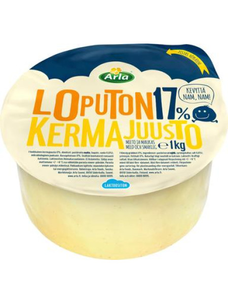 Сливочный сыр Арла Arla Loputon 17% 1кг без лактозы