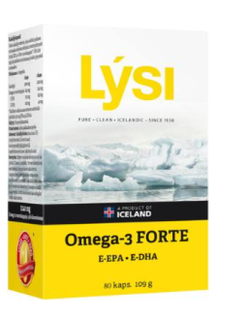 Рыбий жир Lysi Omega-3 Forte 80 капсул 109 г