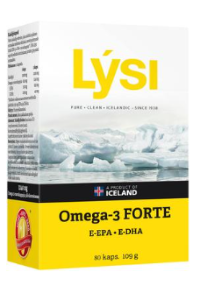Рыбий жир Lysi Omega-3 Forte 80 капсул 109 г