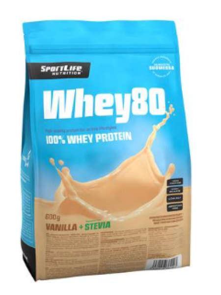 Порошок сывороточного протеина SportLife Nutrition Whey80 600г ванильное мороженое