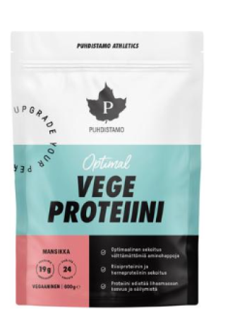 Протеиновый порошок Puhdistamo Athletics Optimal Vege 600 г клубника