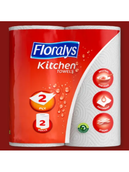 Бумажные полотенца Floralys Kitchen 2х слойные