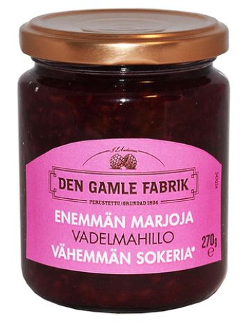 Джем малиновый Den Gamle Fabrik с пониженным содержанием сахара 270 г