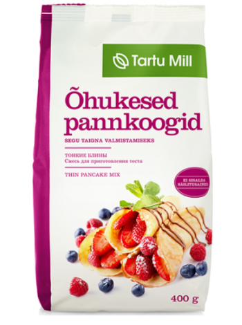 Мучная смесь для тонкого блинного теста TARTU MILL Õhukese pannkoogitaigna 400 г