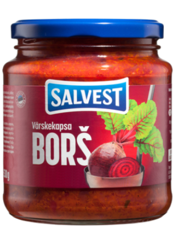 Борщ из свежей капусты веганский SALVEST Värskekapsaborš vegan 530г в стекле