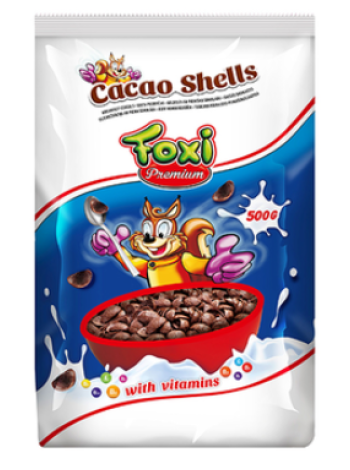 Сухой завтрак шарики со вкусом какао FOXI 500г