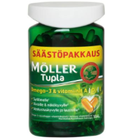Капсулы Moller Tupla омега-3 витамины A, D и E 160 шт