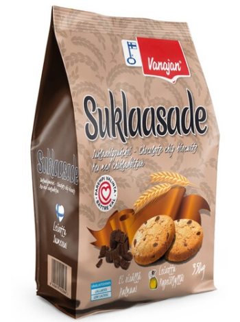 Печенье с шоколадной крошкой Vanajan Suklaasade 350г