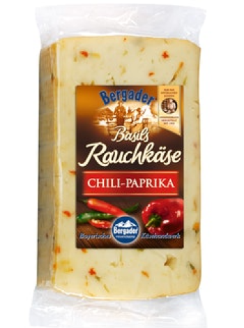 Копченый сыр с перцем чили Bergader chili paprika 200г