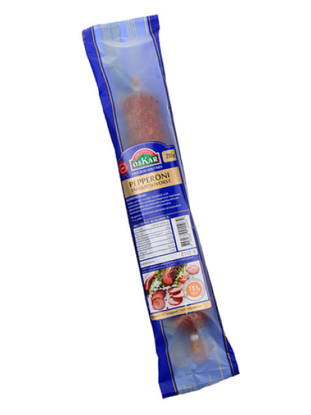 Колбаса Пепперони сырокопченая OSKAR Pepperoni täissuitsuvorst 210 г