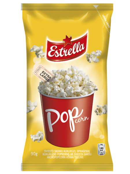 Мини попкорн со вкусом сливочного масла ESTRELLA  90 г