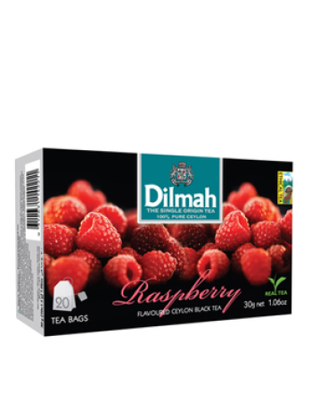 Черный цейлонский чай со вкусом малины Dilmah 20х1.5г