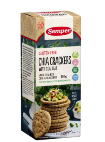Безглютеновые крендели с чиа Semper Gluteeniton Chia Suolakeksi 160г