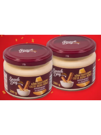 Дип соус из твердого сыра с чесноком SNACK DAY 280г в стекле
