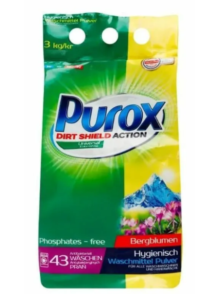 Стиральный порошок Purox Action Universal 3кг