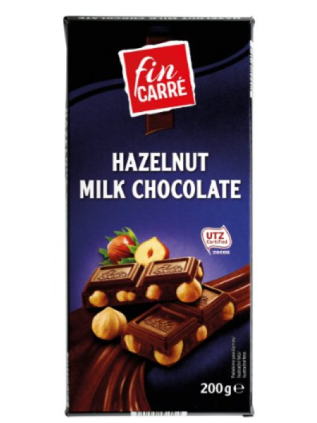 Молочный шоколад с целым лесным орехом  200г