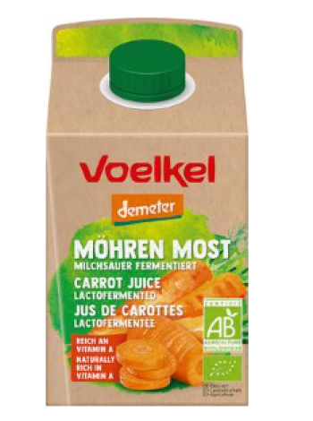 Натуральный морковный сок Voelkel Möhren Saft Demeter 500мл