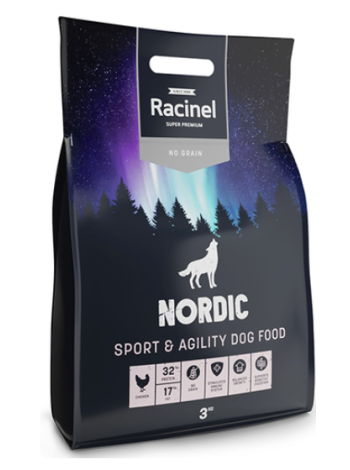 Полноценный корм для собак с курицей Racinel Nordic Sport&Agility 3кг