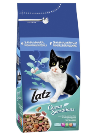 Сухой корм для кошек с лососем, минтаем и овощами LATZ 2кг