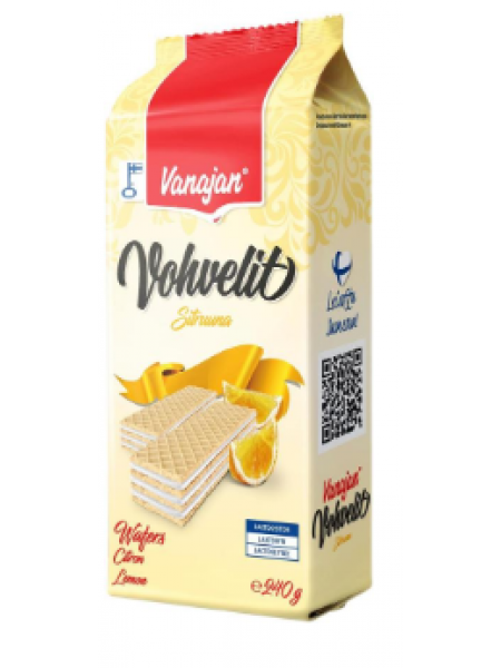 Вафли Vanaja Vohvelit Sitruuna 240г с лимоном