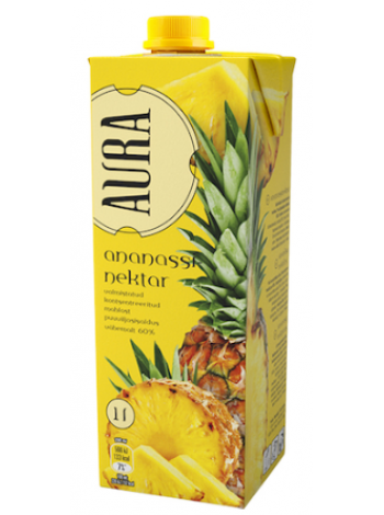 Ананасовый нектар Aura 1л