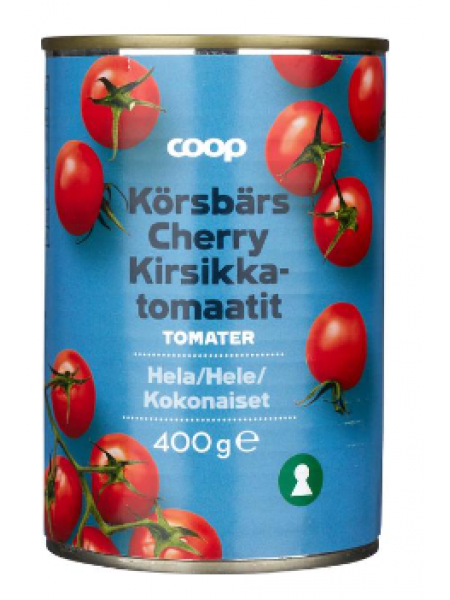 Томаты черри целые Coop kirsikkatomaatit kokonaiset 400 г в ж/б