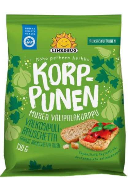 Брускетты пшеничные с чесноком Linkosuo Korppunen 150г