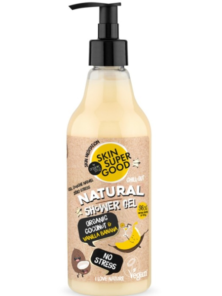 Гель для душа Skin Super Good No Stress Shower Gel 500мл с органическим экстрактом банана