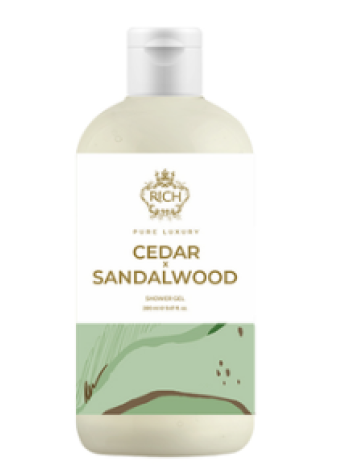 Увлажняющий и питательный гель для душа Rich Pure 280мл Кедр и Сандал