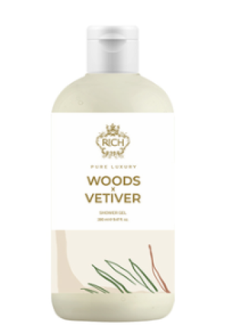 Увлажняющий и питательный гель для душа Rich Pure Woods&Vetiver 280мл