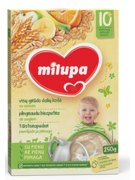 Цельнозерновая фруктовая каша Milupa 250 г с 10 месяцев