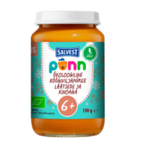  Органическое овощное пюре с чечевицей и киноа PÕNN Salvest 190 г 6+ 190 г