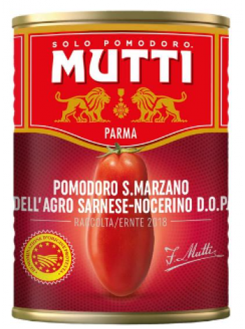 Целые очищенные помидоры Mutti San Marzano kokonaiset kuoritut tomaatit 400 г