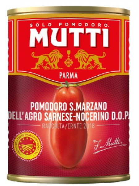 Целые очищенные помидоры Mutti San Marzano kokonaiset kuoritut tomaatit 400 г