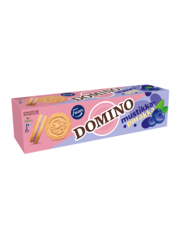 Печенье Fazer Domino Mustikkapiirakka с черничной начинкой 175г